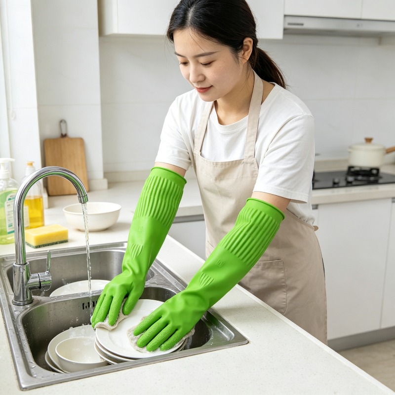 1 Çift Uzun Saplı, Silikon Bul - Rubber Glove Cleaning incelemesi ve fiyatı